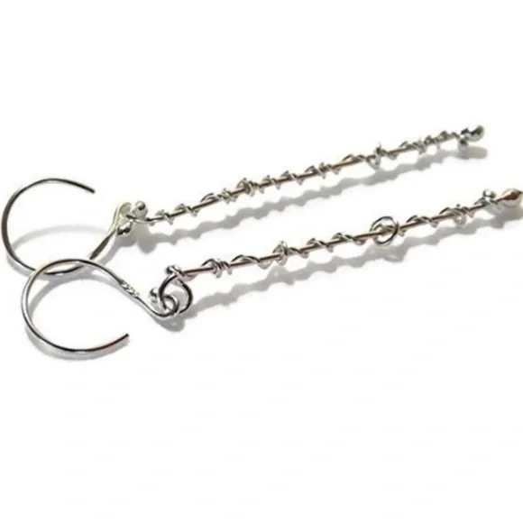 DONATED!  Sterling Silver Bar Earrings - Picture 8 of 16